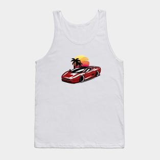 Red XJ220 Classic Supercar Sunset Tank Top